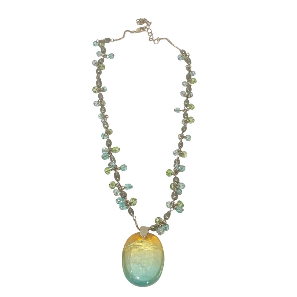 Monet Green 18 inch‎ Glass Beads Necklace